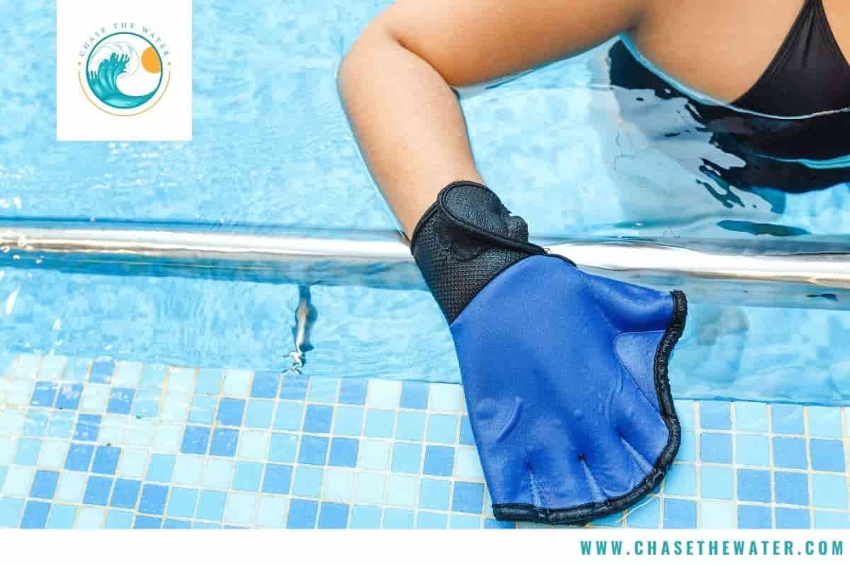 AQUATIC FITNESS SWIMMING GLOVES Webbed Pool Gloves Training 