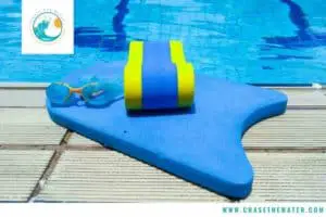 swim equipment on the pool deck