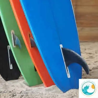 Paddle boards with different fin types
